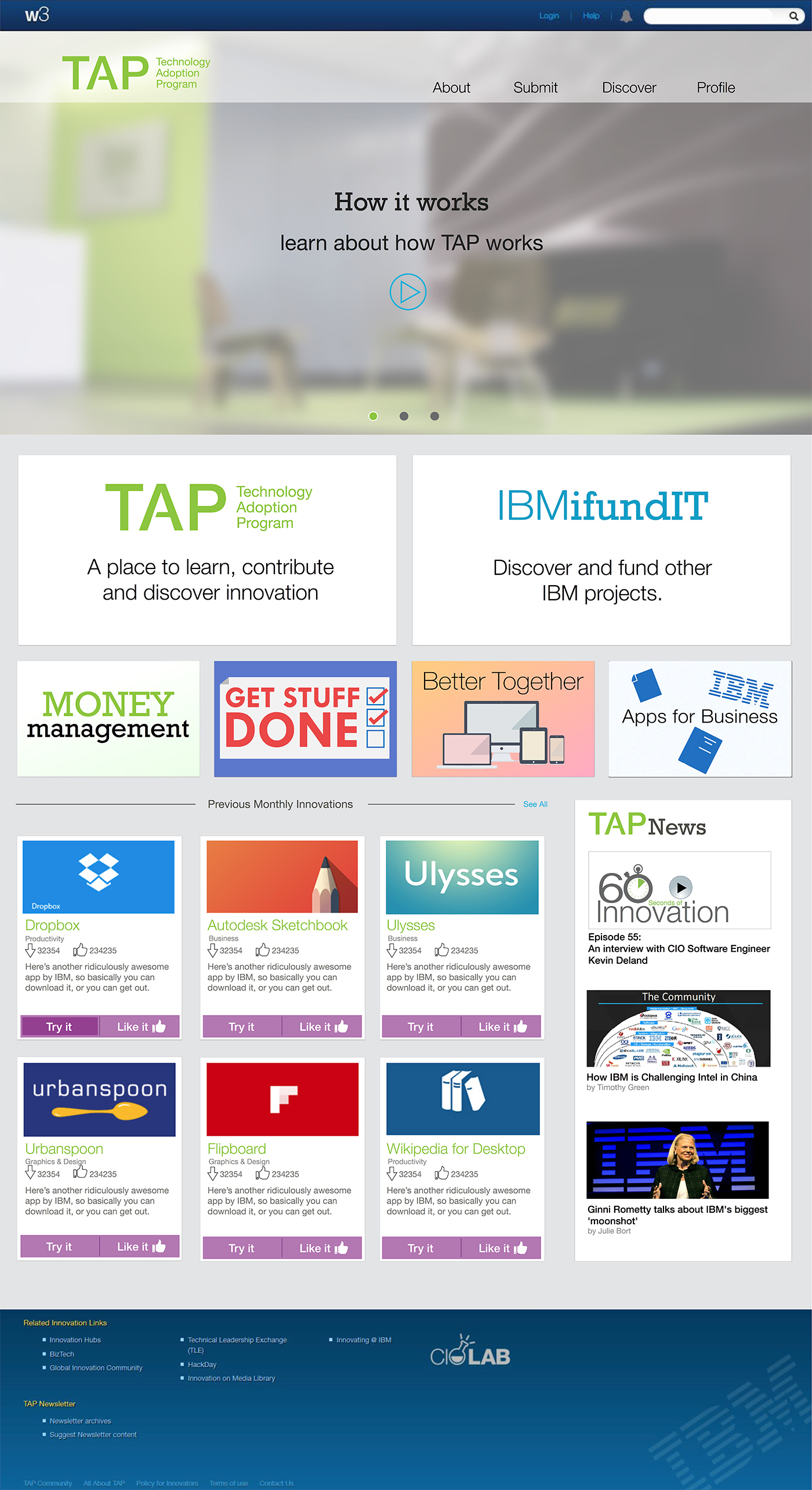 IBM Technology Web design app store