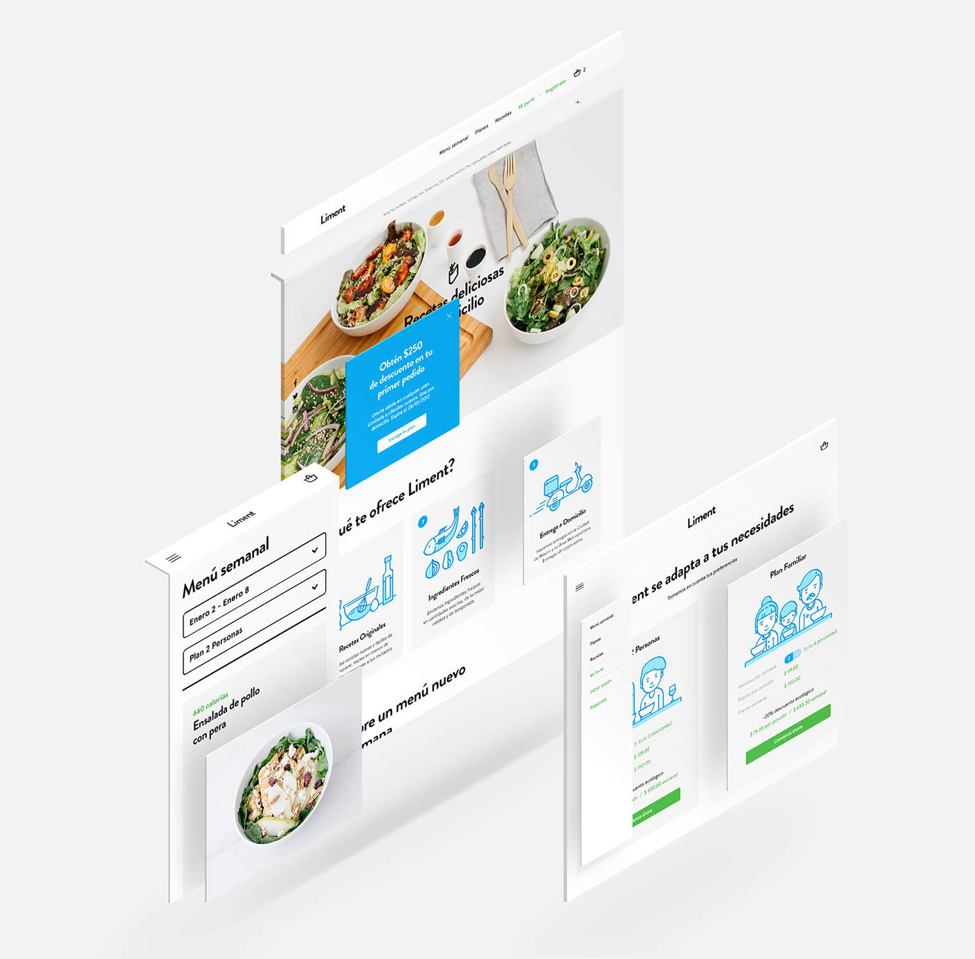 Food  delivery services healthy Meny cook recipes interactive Platform mexico city