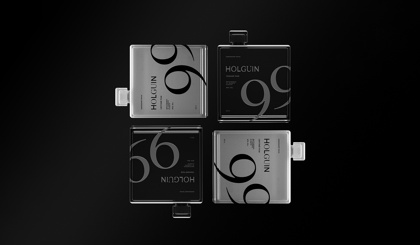 3D bottles box graphic design logo Minimalism Packaging product Rum typography