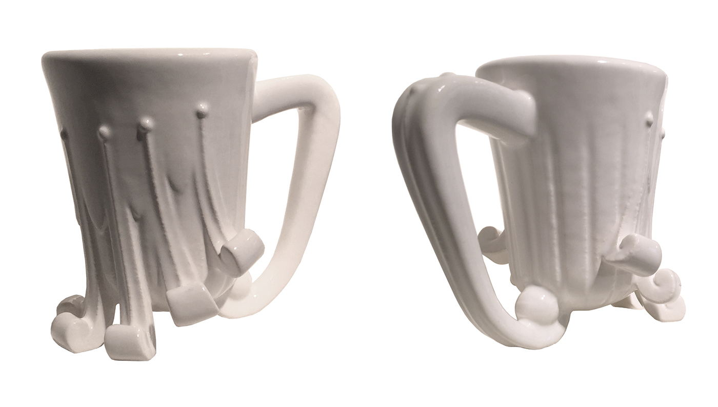 ceramics  Mug  cup Planter Rhino hand made sculpture KITCHENWARE