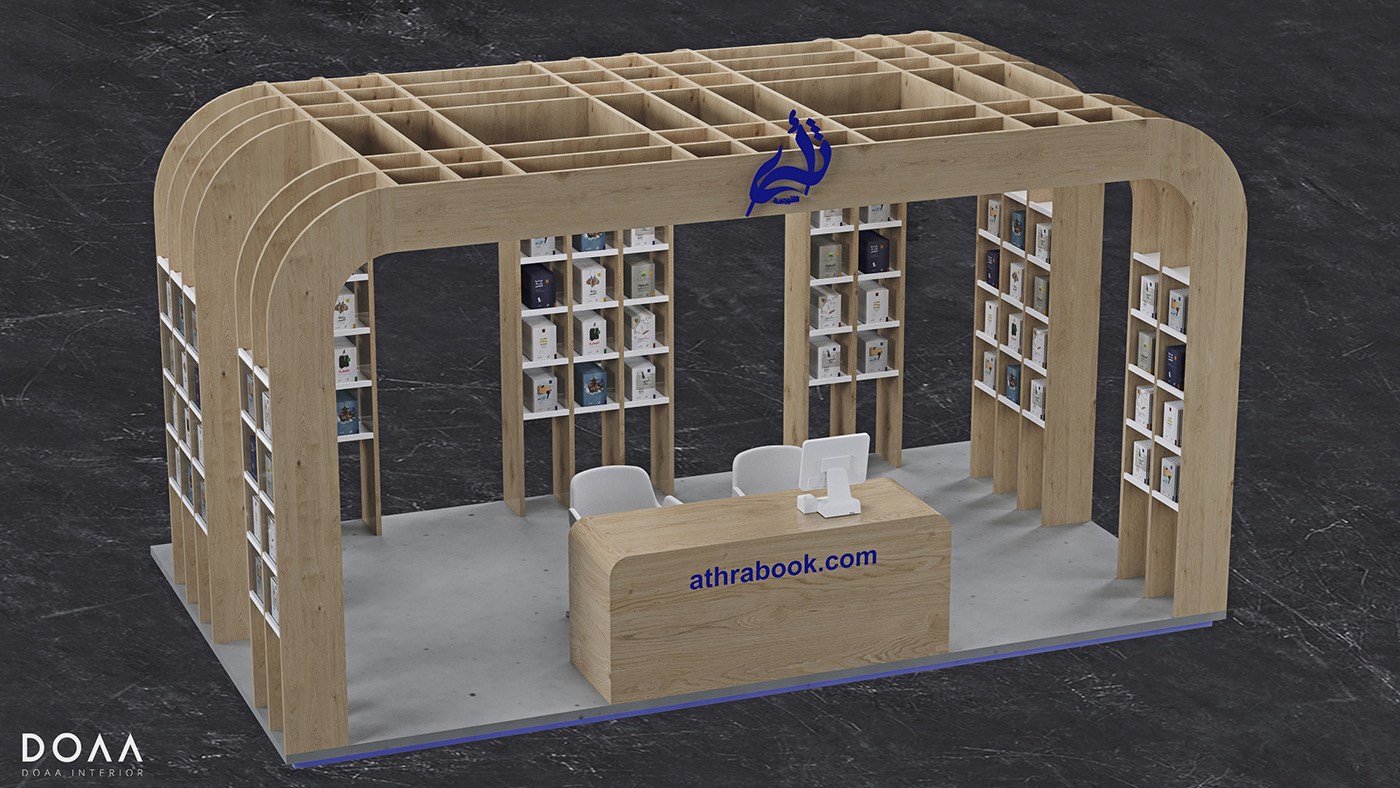 exhibition stand Stand stand design library booth booth design Trade Show expo 3D