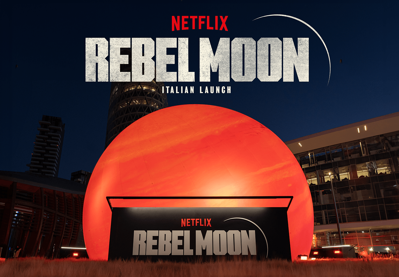 Netflix moon planet Space  rebels Netflix series activation Advertising  REBELMOON zacksnyder