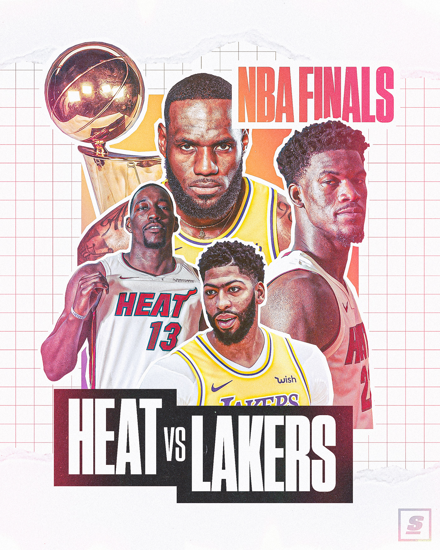 basketball graphic design  heat jimmy butler Lakers Layout Design LeBron James NBA social media sports