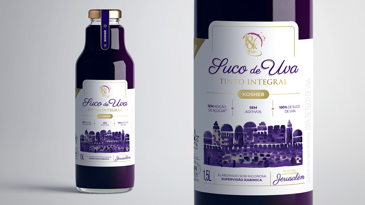 bottle design gráfico embalagem graphic design  kasher kosher label design Packaging packaging design rótulo