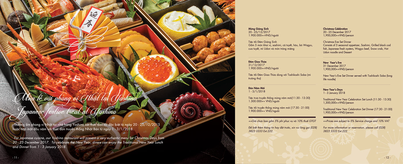 branding  Advertising  Layout brochure Hospitality festive season