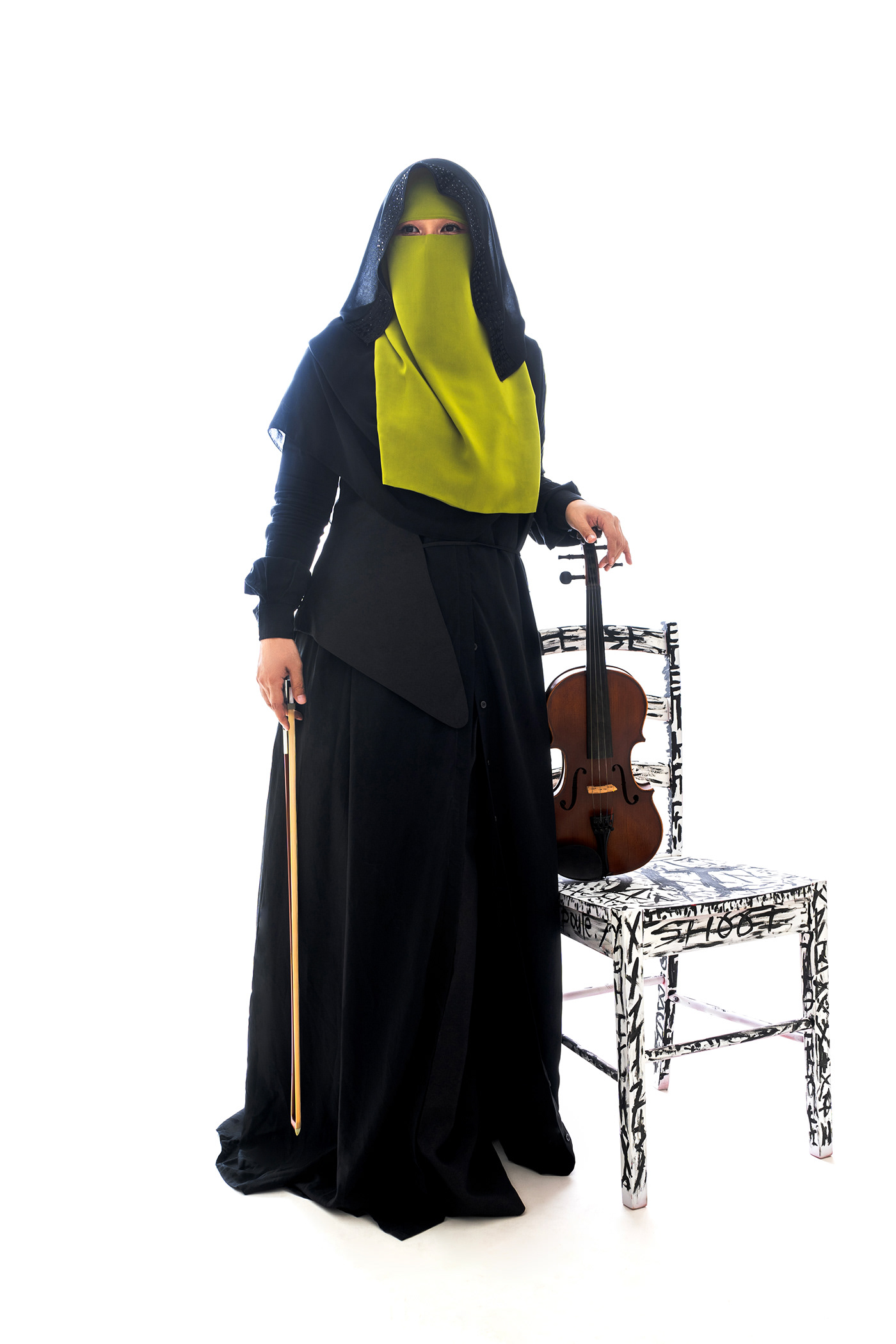 Violin dramatic cinematic Campaign Photoshoot women muslim portrait Photography  music Malaysia artist