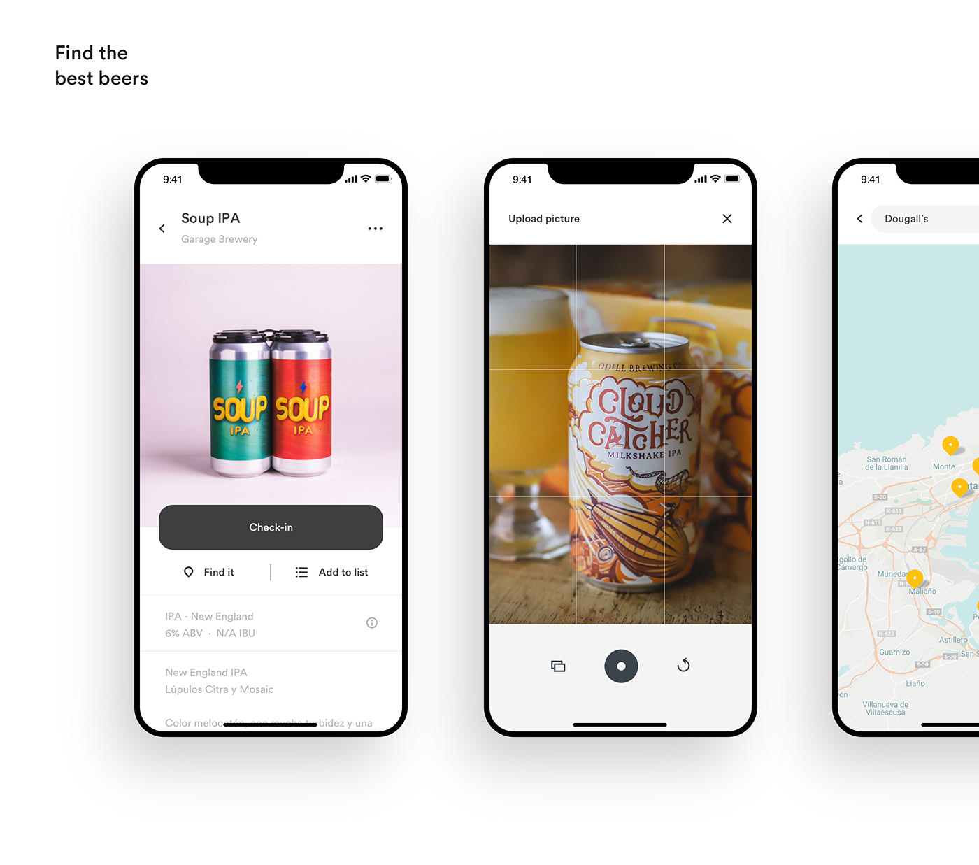 UI beer app app design ux UI/UX ui design Interface interaction Beer finder