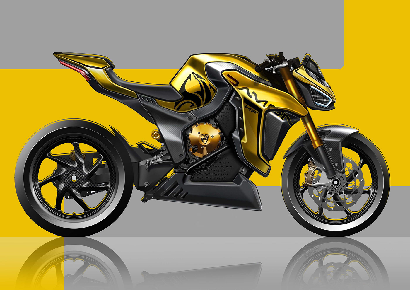 damonmotorcycles electric vehicle motorcycle motorcycle design photoshop prototype research sketch hyperfighter