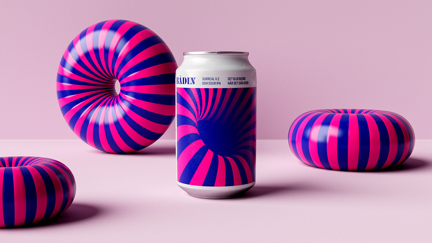 abstract beer beer can design beverage packaging cinema 4d craft beer optical illusion packaging design redshift surreal