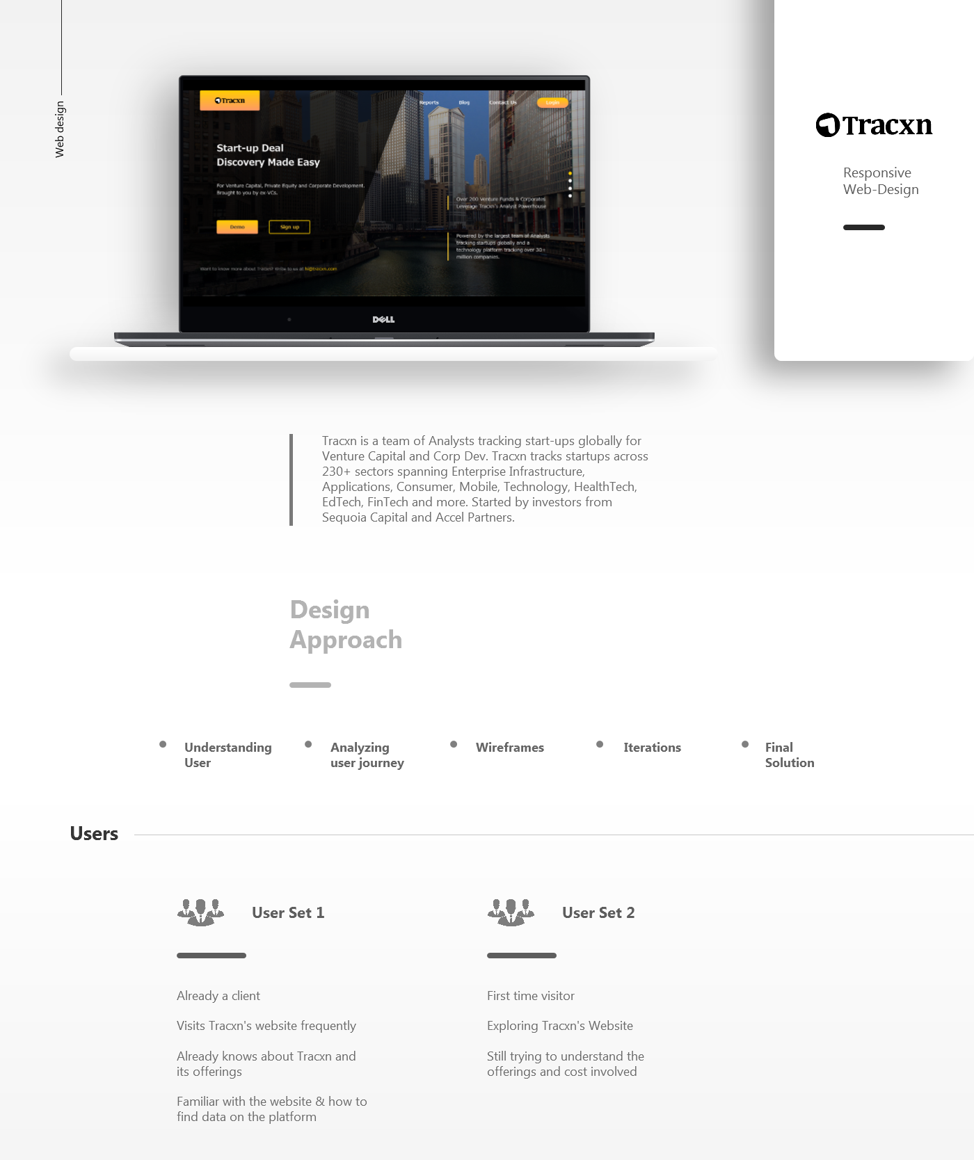 Web Design  Website fresh minimal tracxn analytics ux UI landing page Website Design
