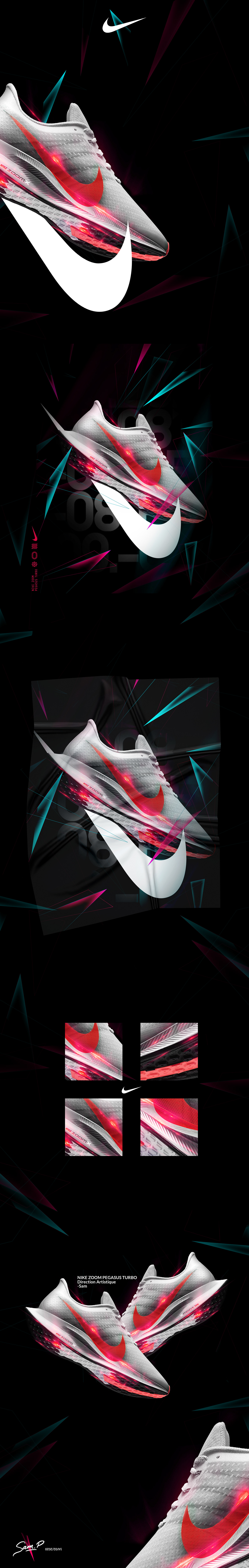 art art direction  design direction artistique Fashion  graphisme Nike poster shoes sneakers