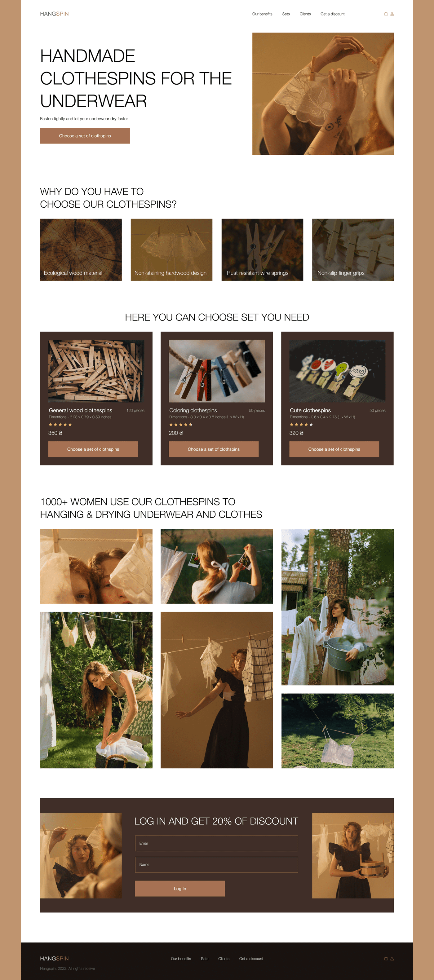 clothspins Figma landing page Logo Design promo typography   Usability user experience user interface ux/ui