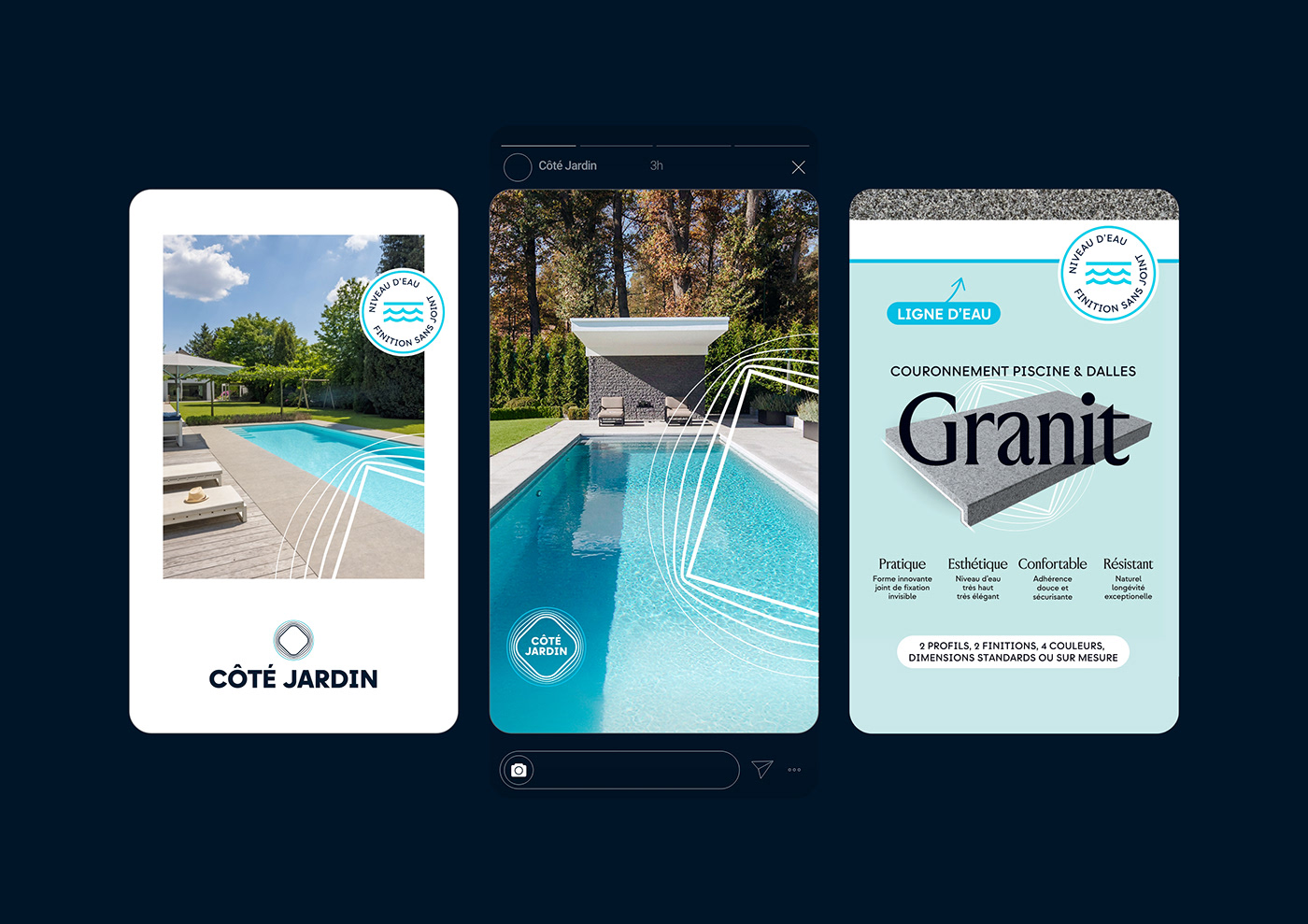 Zen Garden Logotype swiming pool building Granite stone garden brand identity branding  relaxing