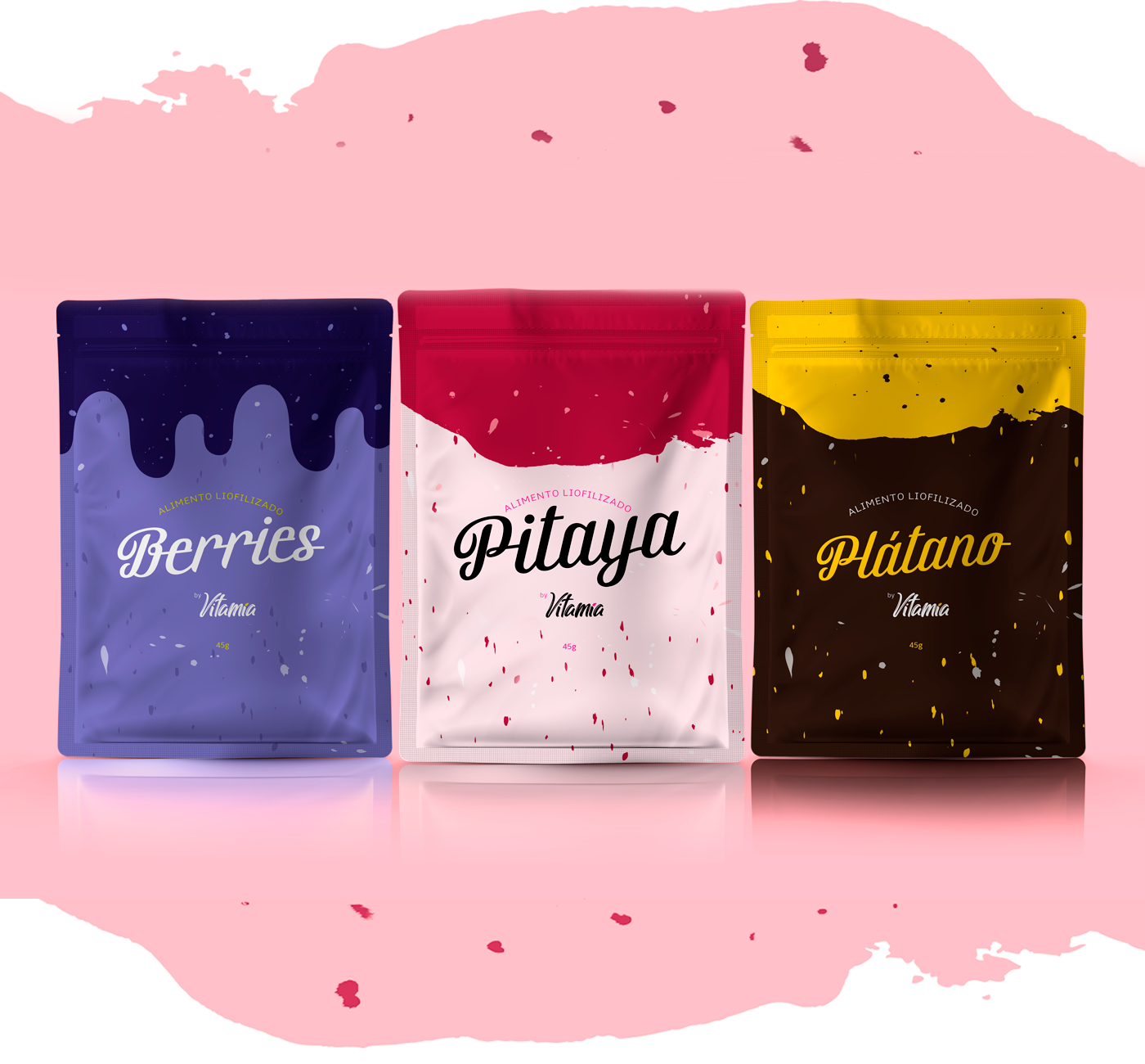 logo vitamia Food  snacks Packaging healthy branding 