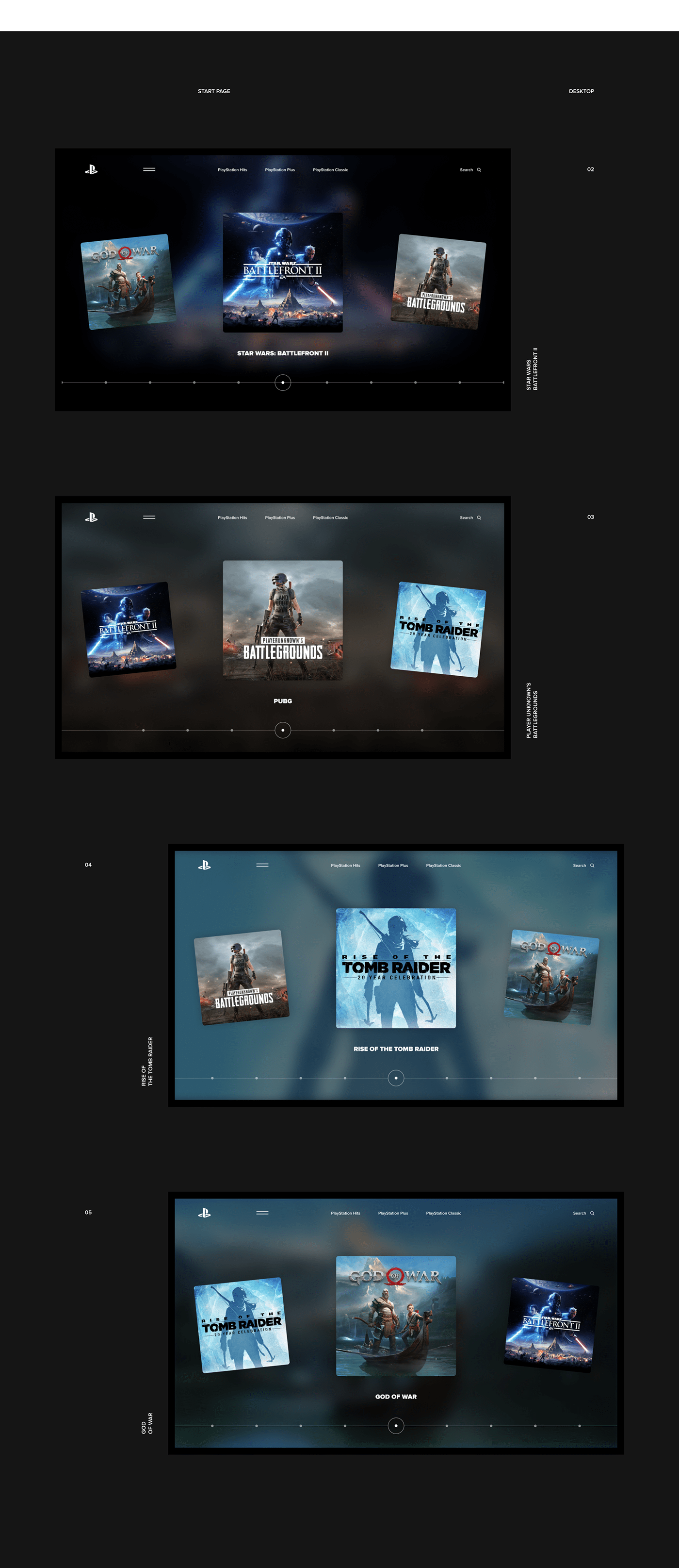 interaction grid Layout Interface animation  ux UI Games Website promo