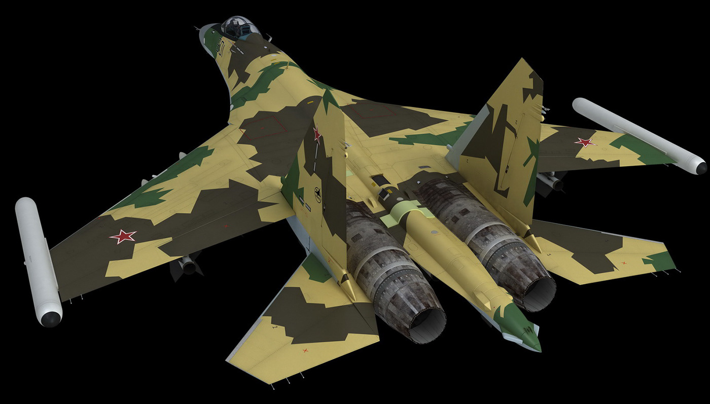 Aircraft Fighter flanker Jet Su-35 sukhoi
