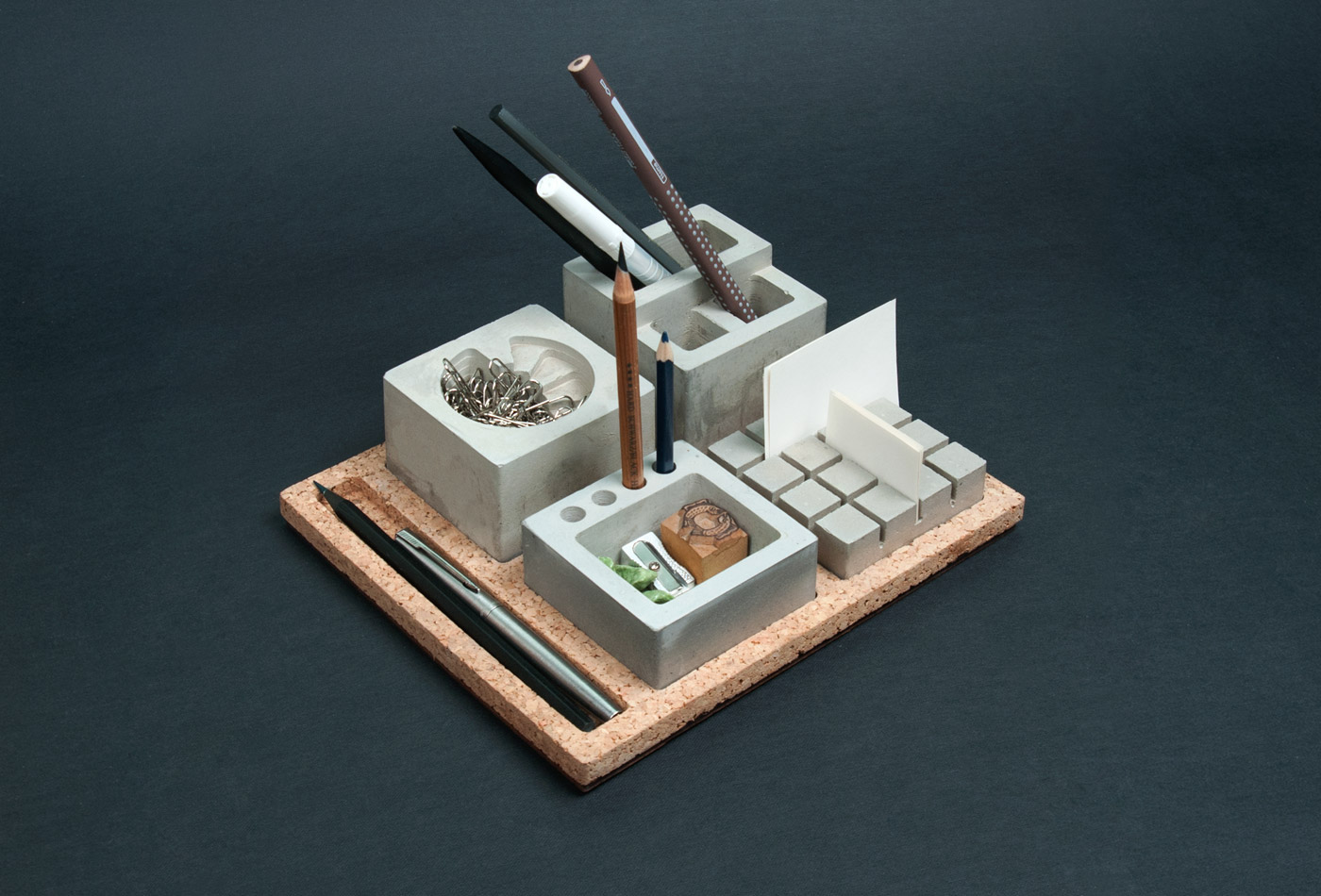 concrete gift table organizer Tadao Ando