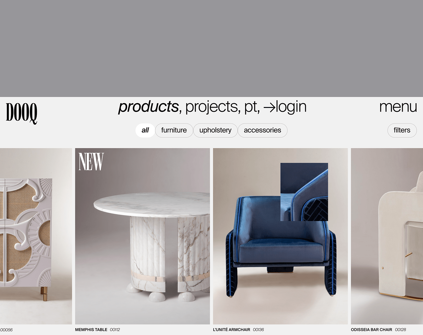 UI design studio details furniture ux Webdesign Website