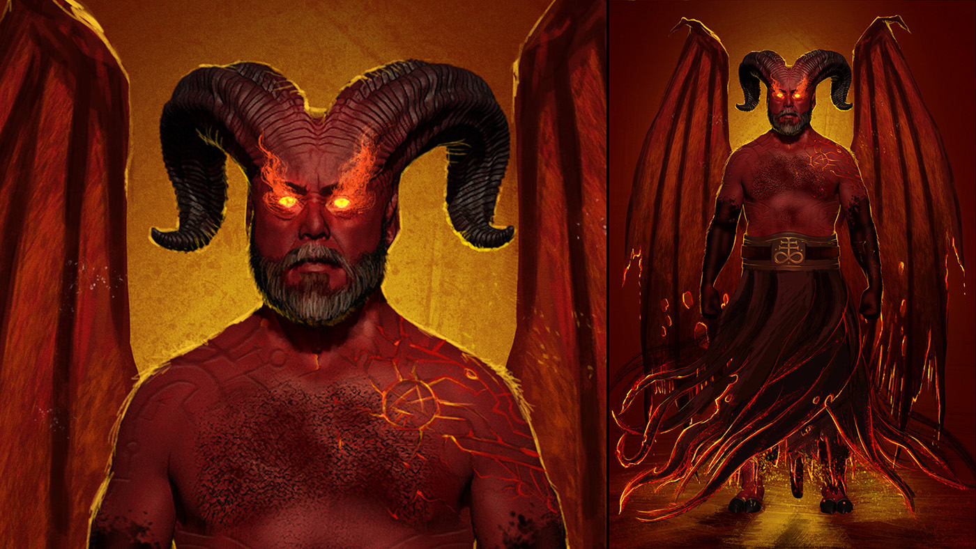 devil concept art painting  