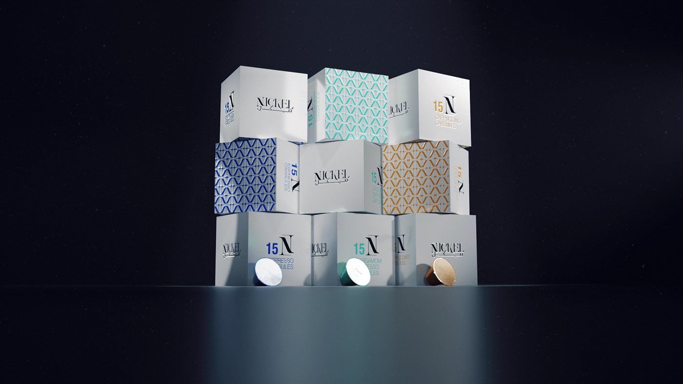 Coffee Packaging Logo Design visual identity cofe nickel Mockup product packaging
