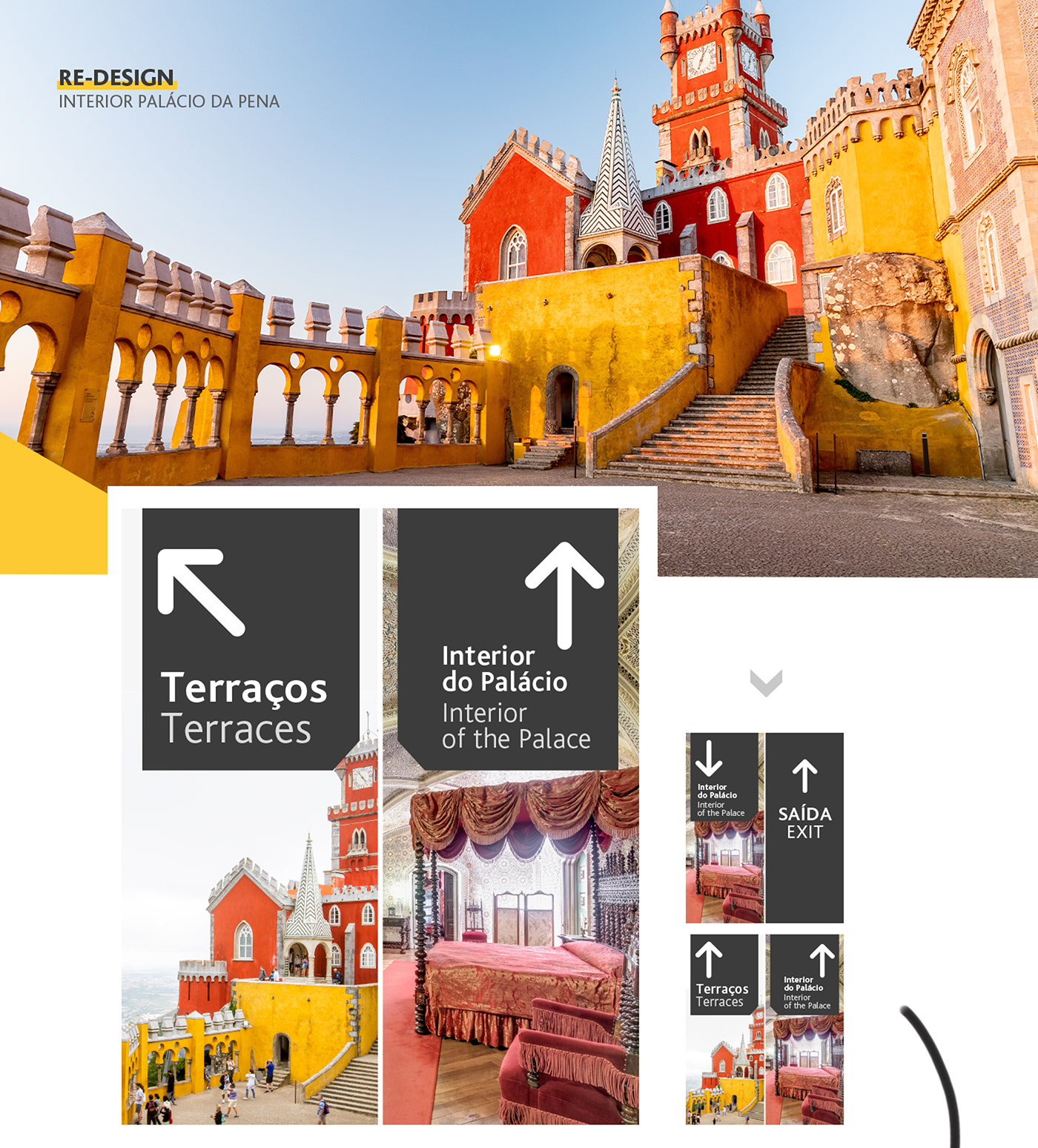 design graphic design  lonas Pena Palace Portugal re-design sintra tickets Venil