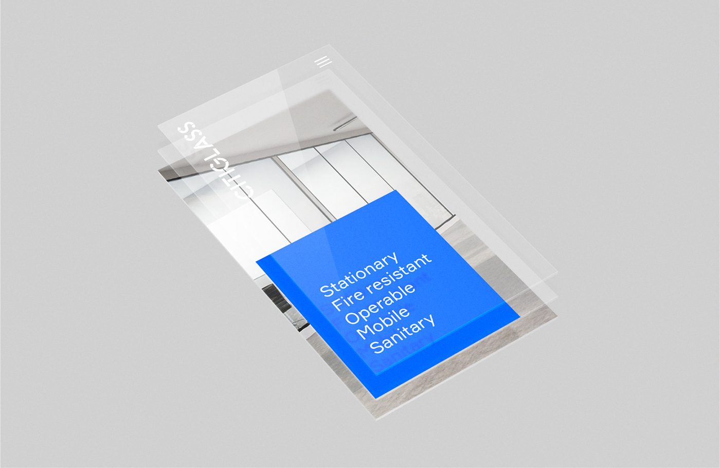 branding identity logo glass partition visual Rebrand system