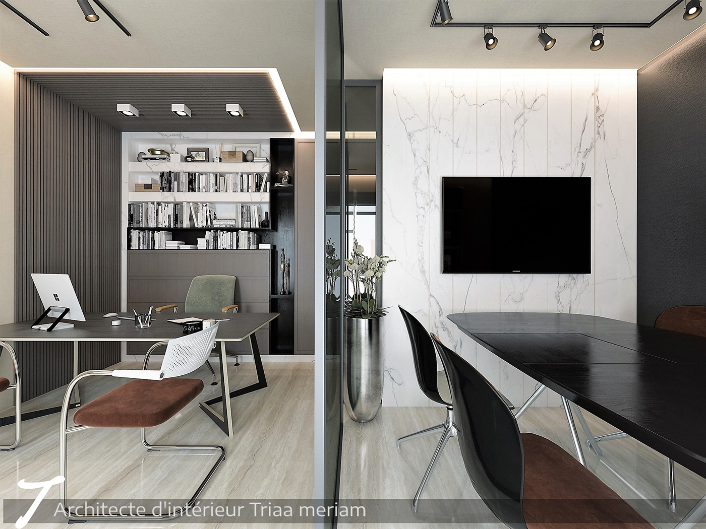 allemand bureau architecture 3D 3ds max modern visualization interior design  Render exterior