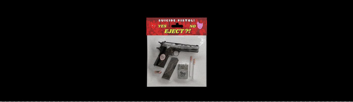 pistol life Gun rough Merch Georgia blender 3d modeling Cat red