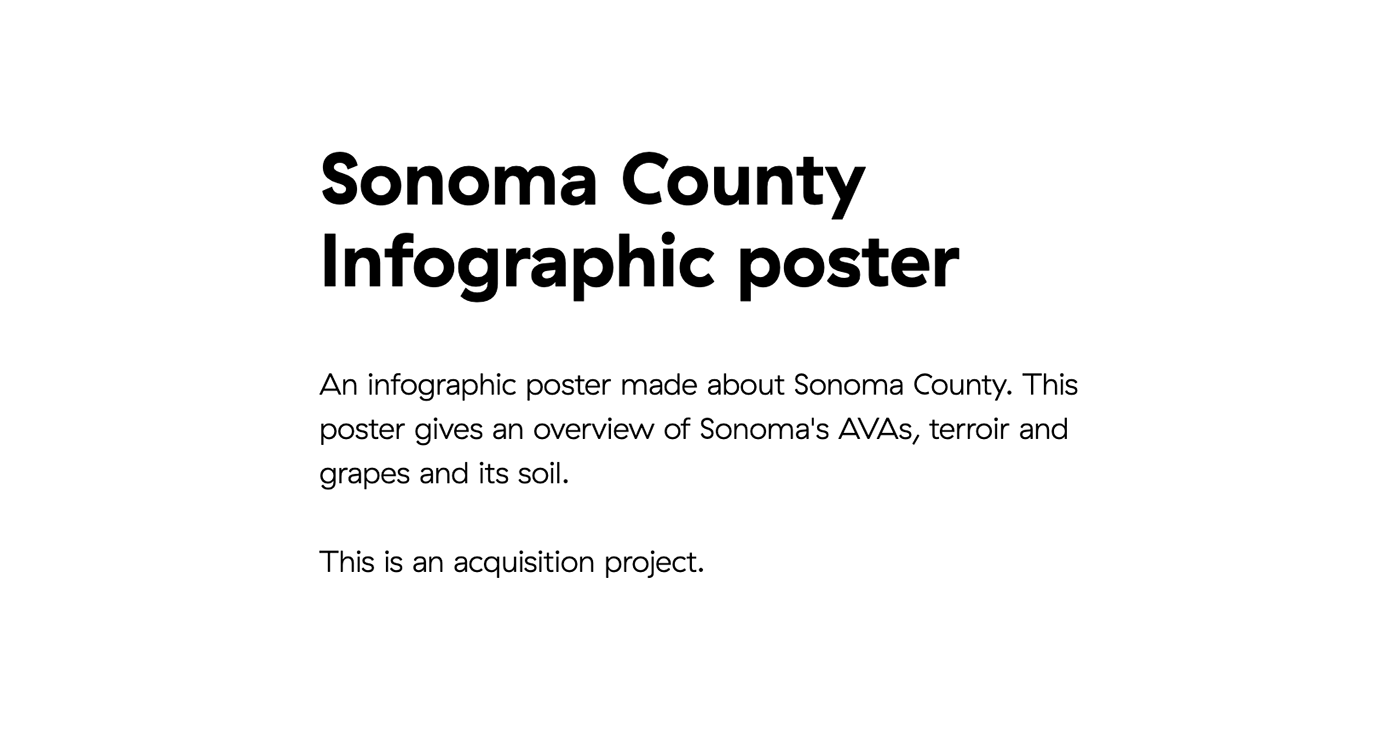 Infographic design idea #38: Sonoma County Infographic Poster