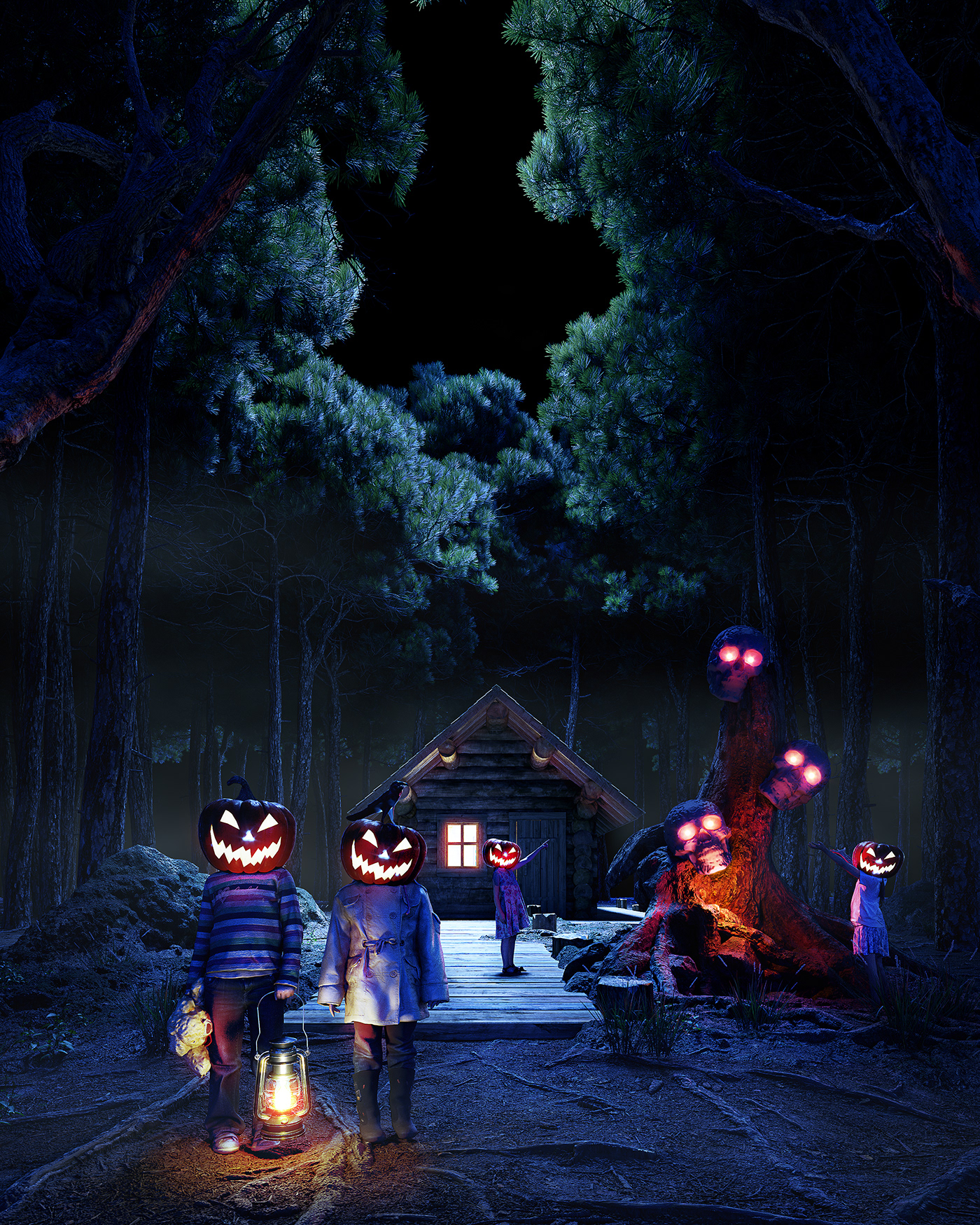 CGI children corona ghost Halloween Terror