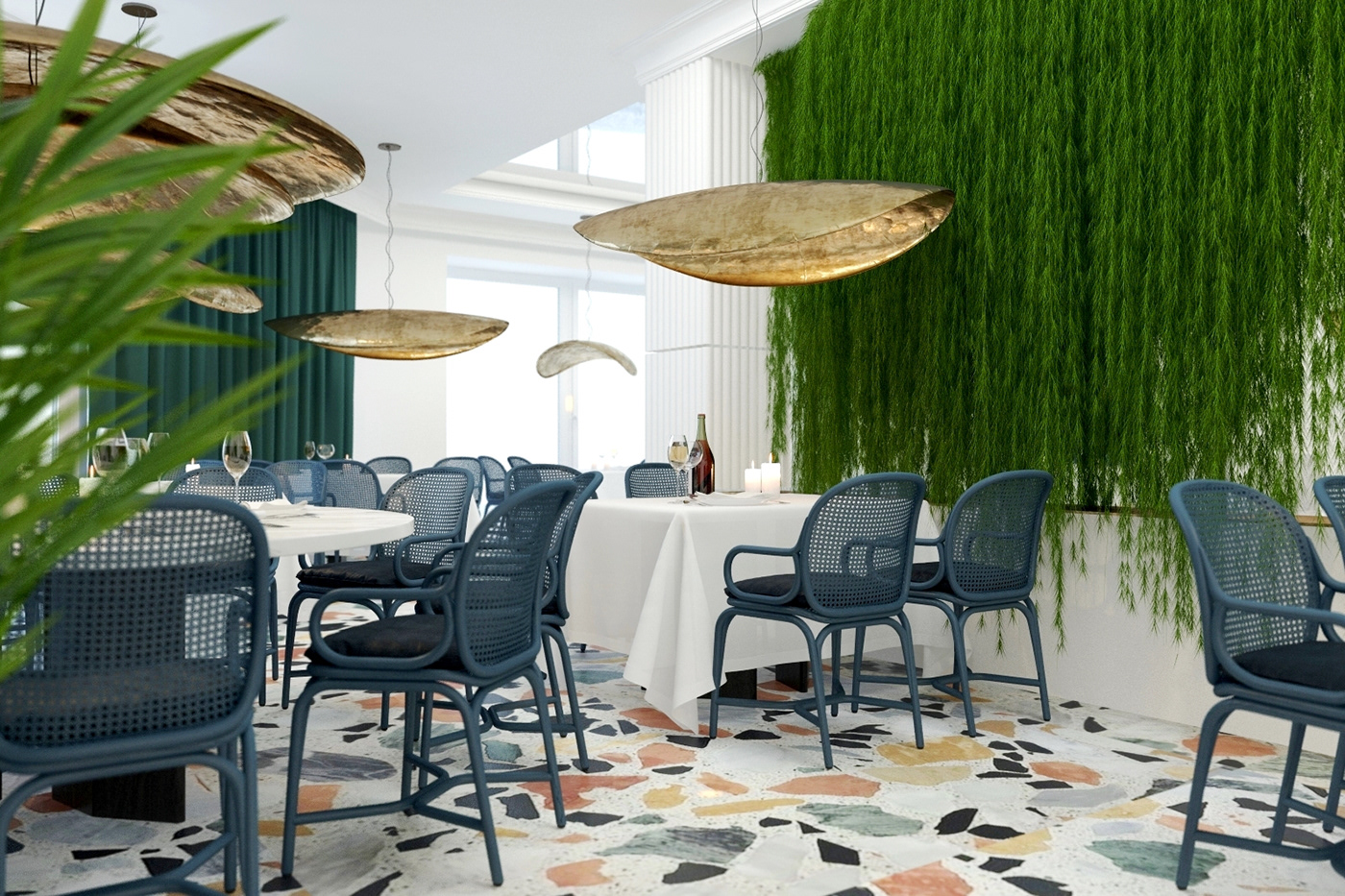 restaurant interior design  Gervasoni baxter Terrazzo Moroso