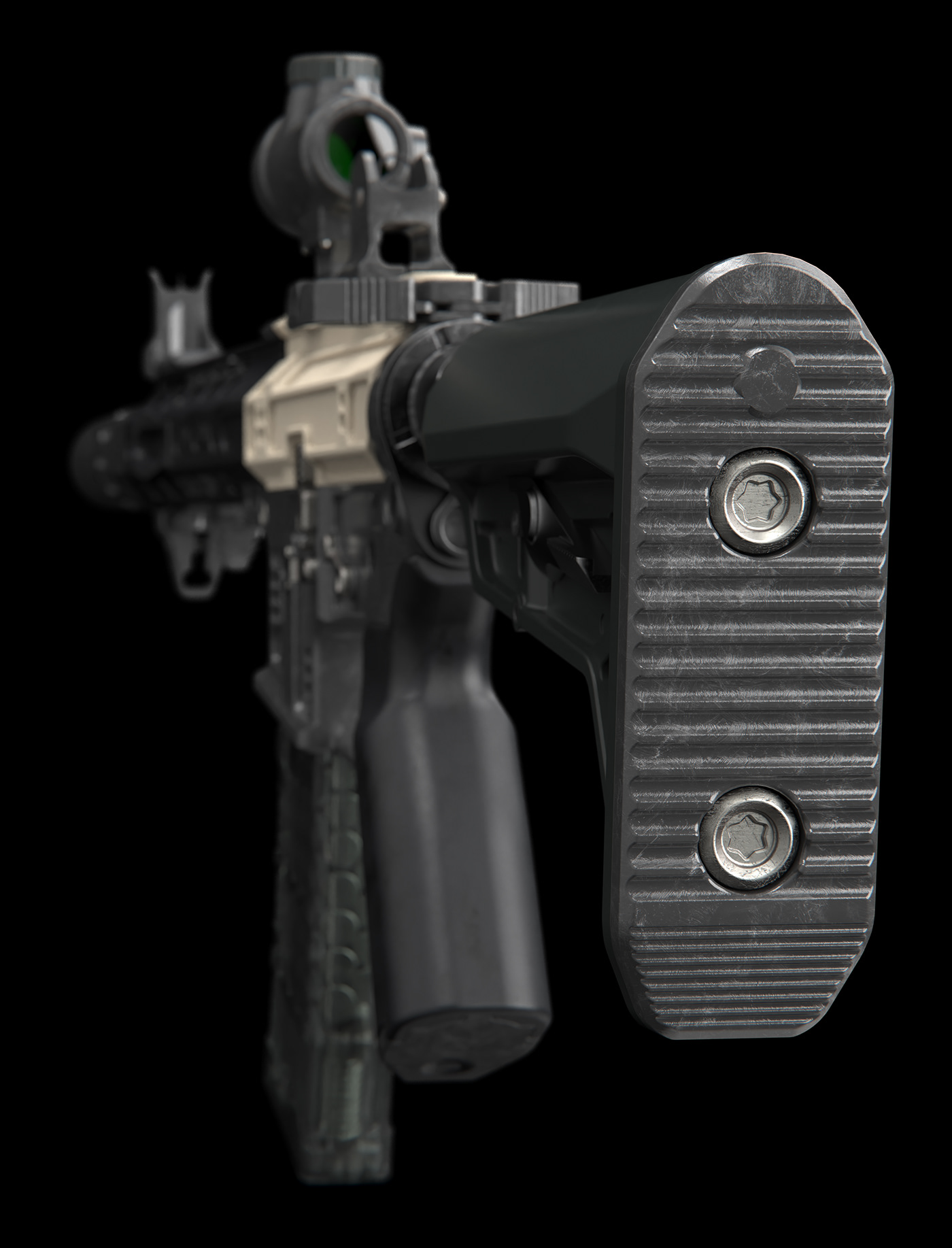 rifle fusion 360 Weapon keyshot Render hard surface photorealistic 3D CGI