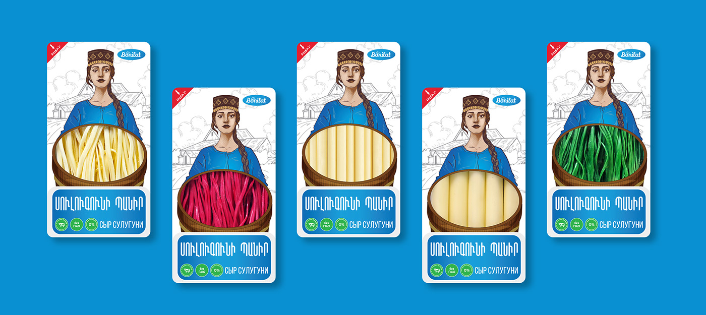 branding  Cheese girl identity Logo Design package package design 