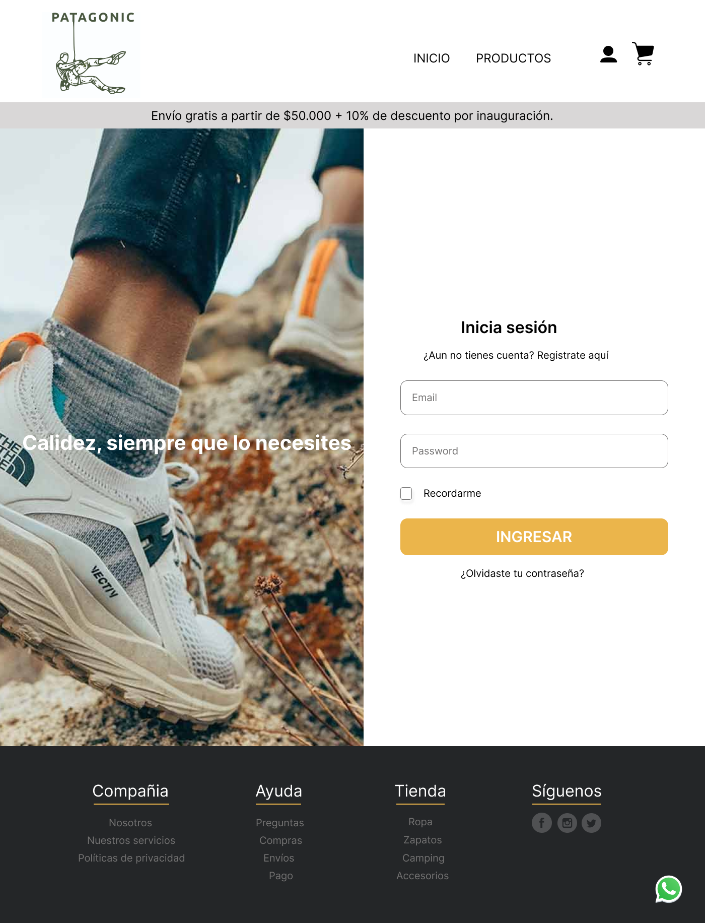 ecommerce website Web Design  programming  JavaScript Responsive mountains clothes Sportswear wireframe Mountain clothing