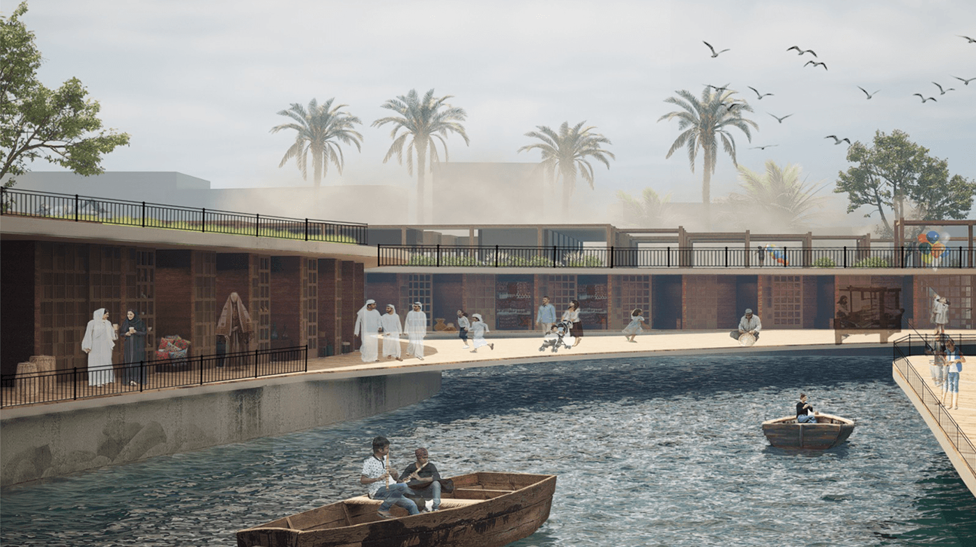 Tamayouz Award dewan award architecture iraq waterfront modular fishmarket Render visualization interior design 