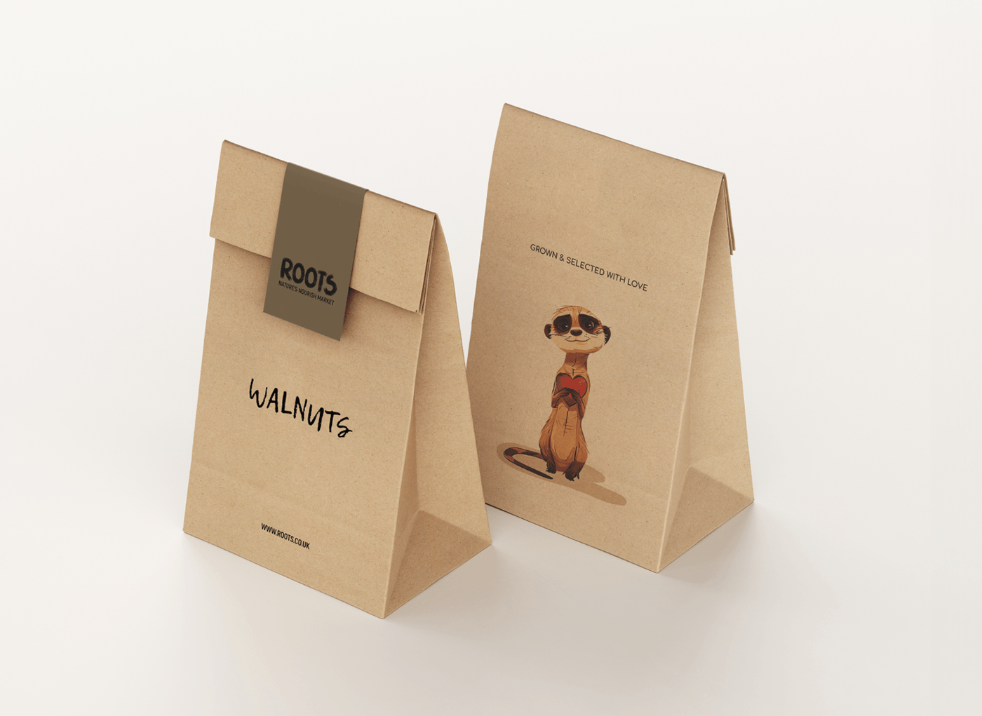 Brand Identity for eco-friendly store. Nut packaging design.