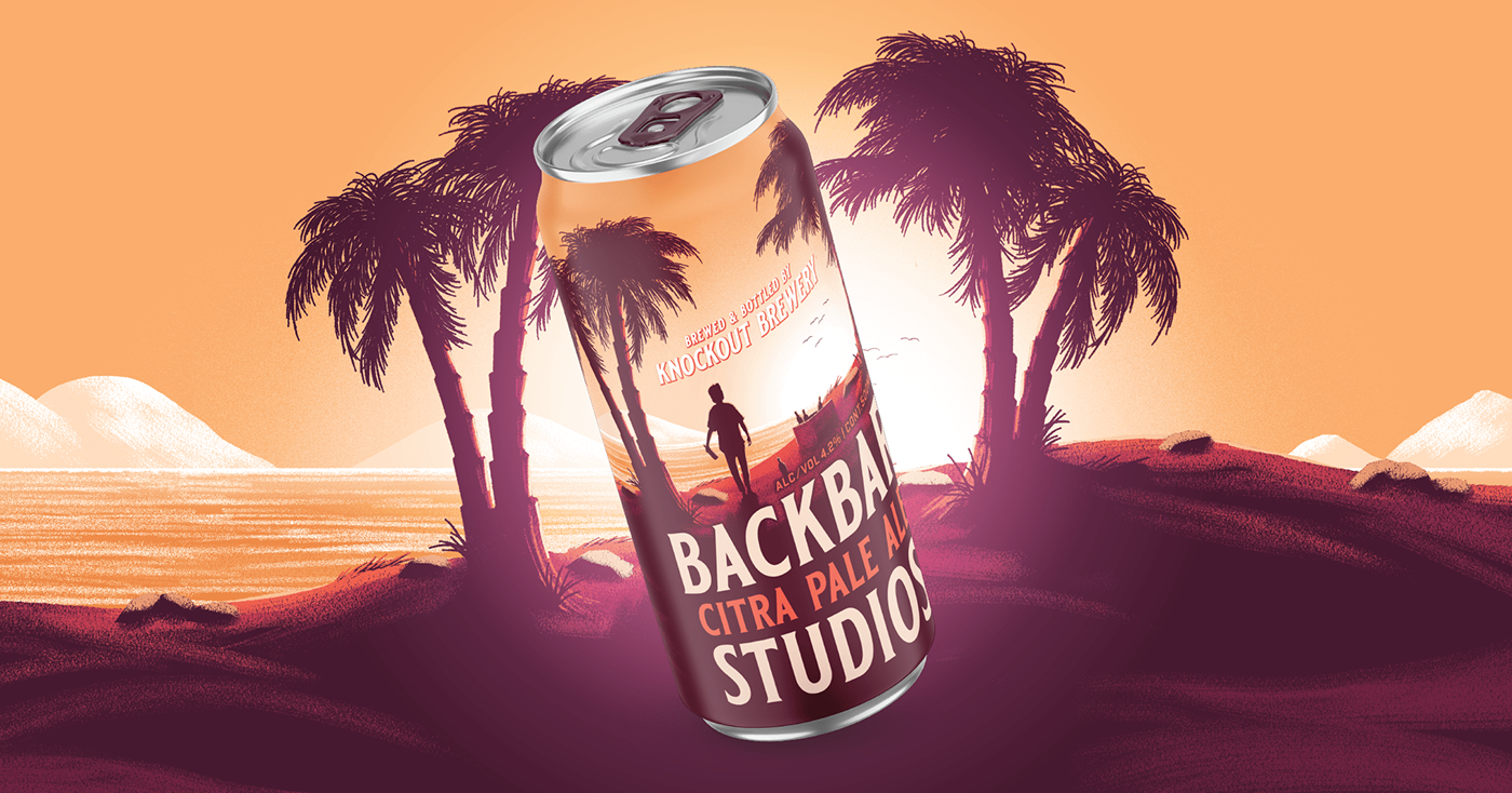 alcohol beer branding  craftbeer fantasy ILLUSTRATION  Island Packaging sea Silhouette