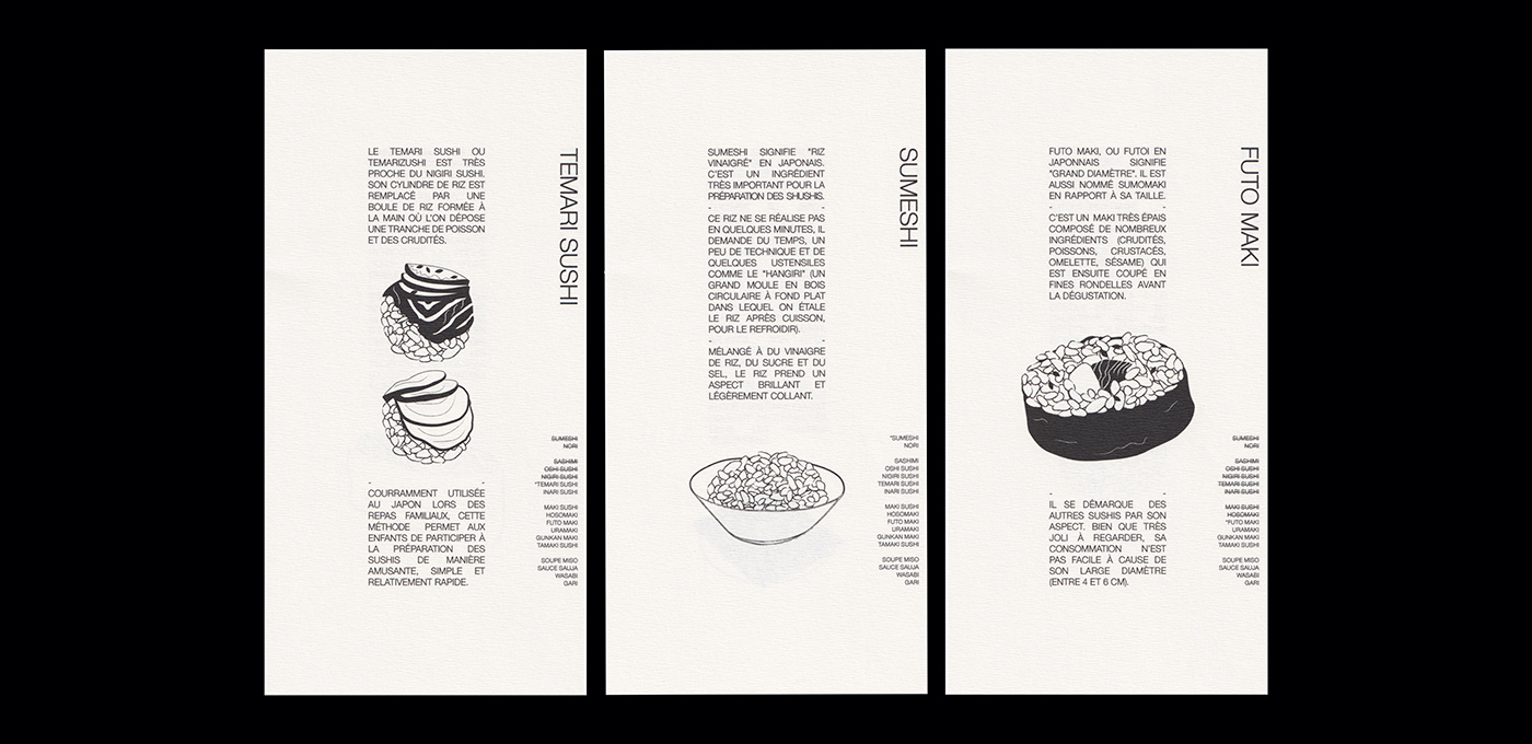 edition design art direction  graphic print Guide Logotype Sushi typography   ILLUSTRATION 
