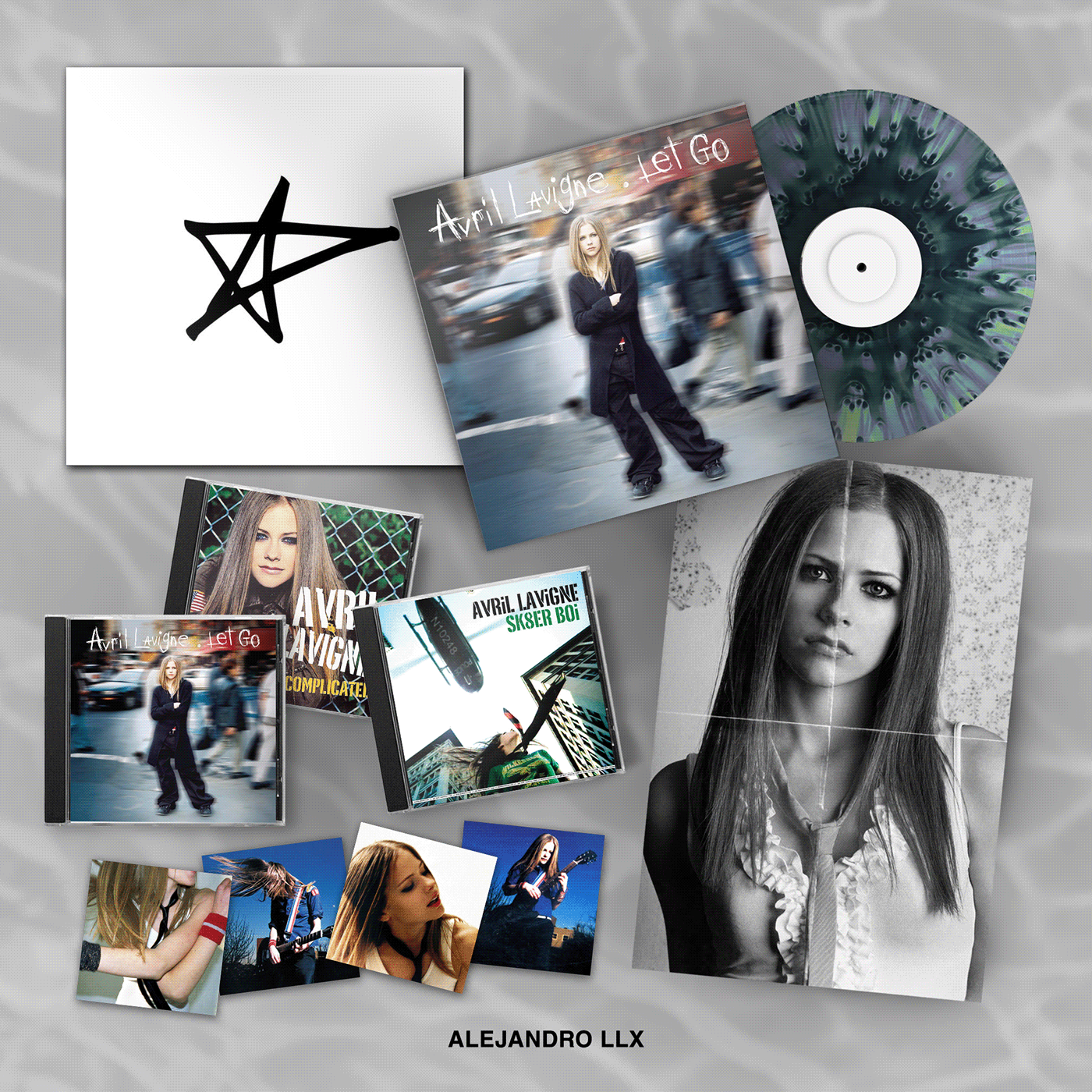 artwork Avril Lavigne box cd cover Mockup music product design  record vinyl