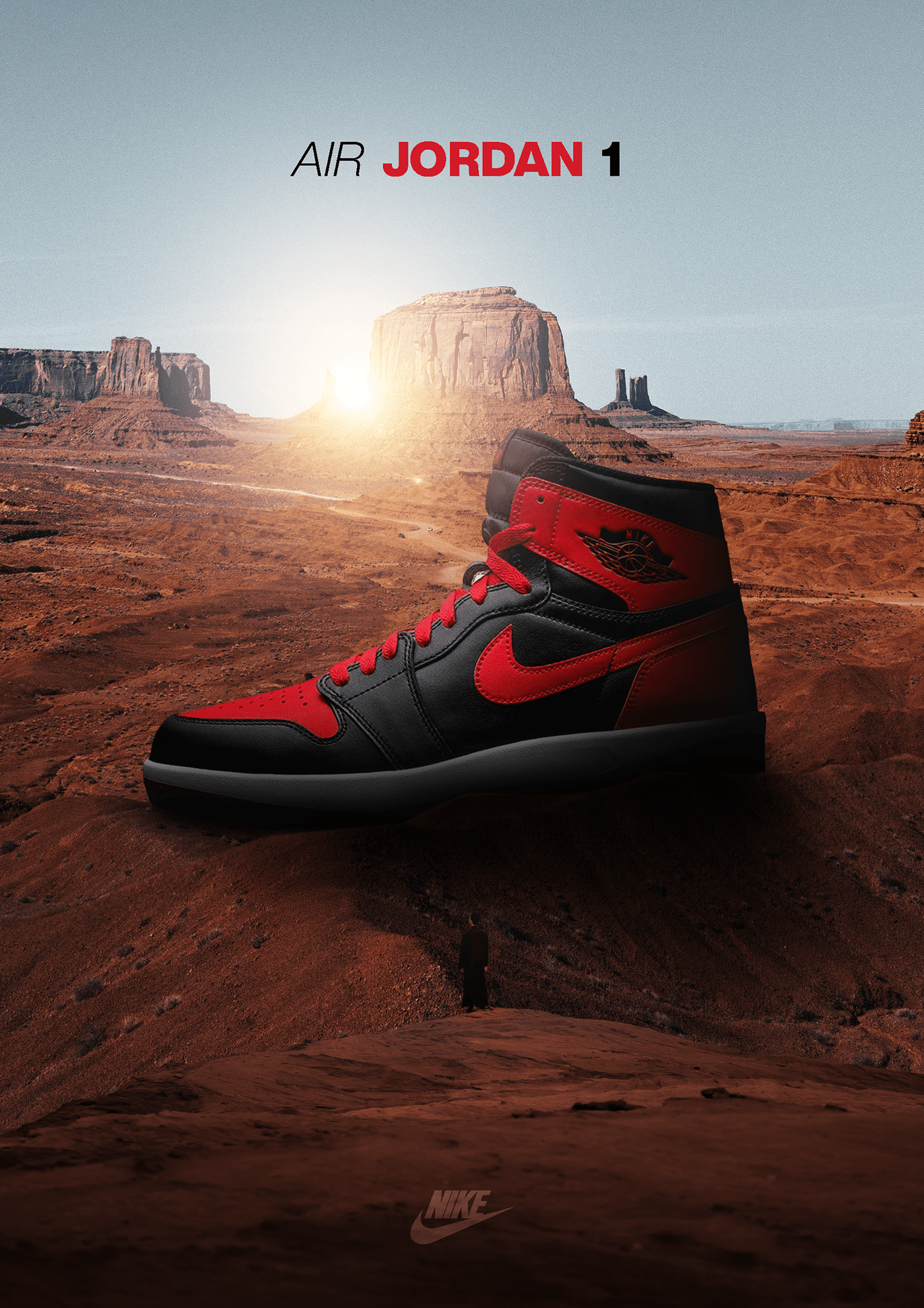 Conceptual Ad design for nike jordan shoes done using manipulation for the Advertisement Portfolio. 