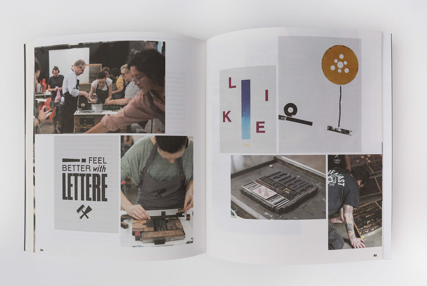 Layout Design book fear lazy dog press letterpress workers graphic design 