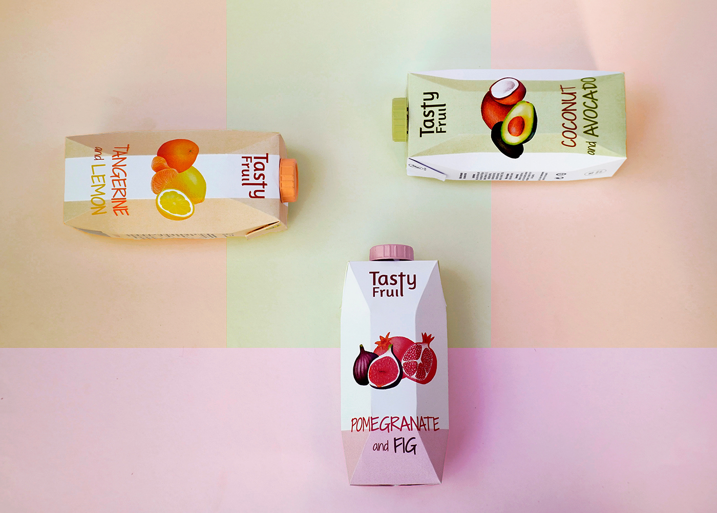 branding  color diseño diseñografico fruta fumos ilustracion marca Packaging tetrapack