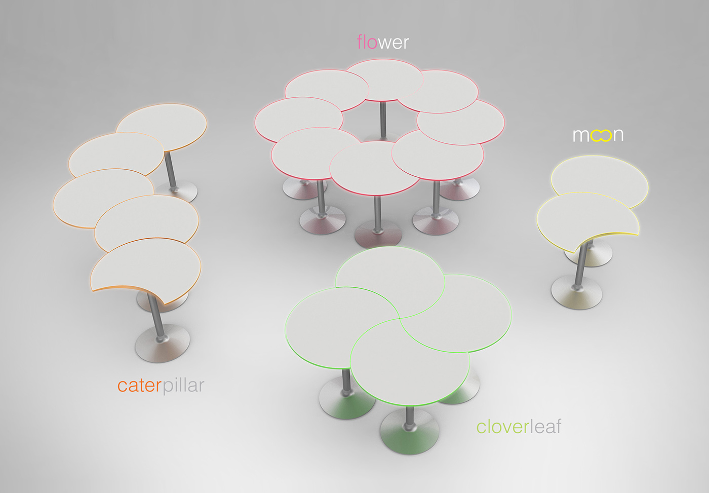 tables furniture cafe interactive light modular iconic electronic Smart Internet of Things