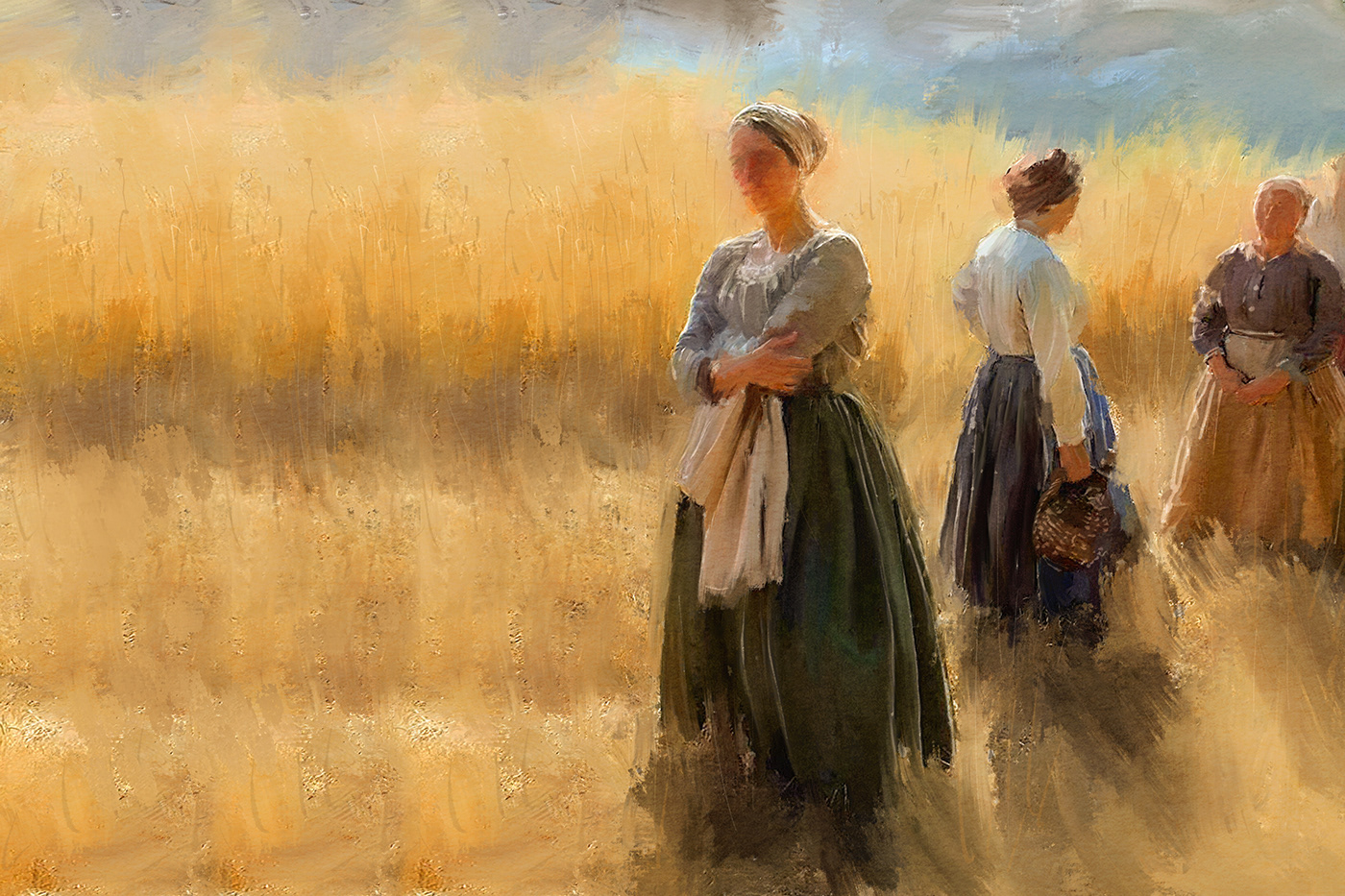 19thcentury Classic golden harvest impressionism