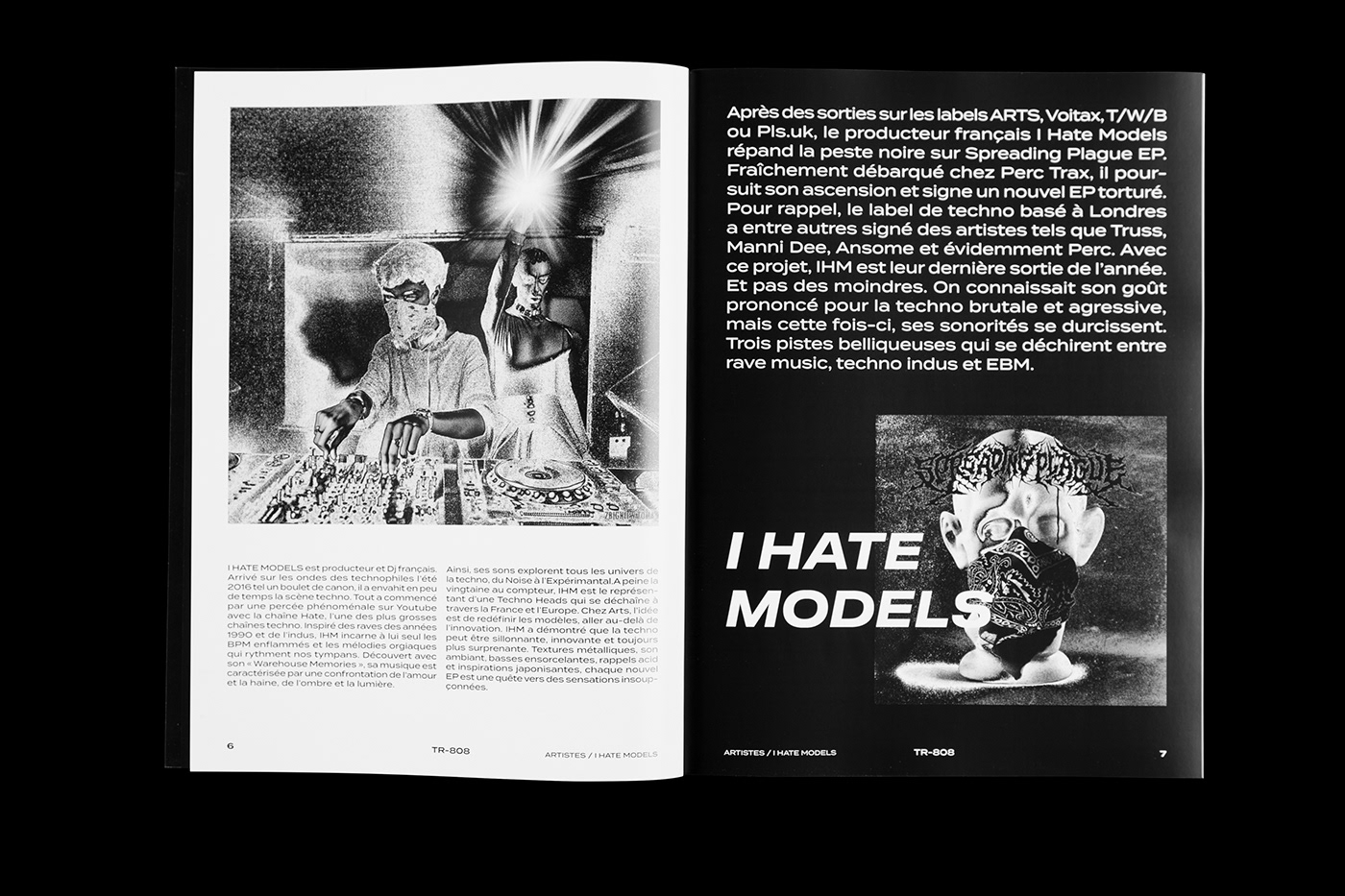 graphic design  editorial magazine print techno Layout richie hawtin Laurent Garnier detroit music