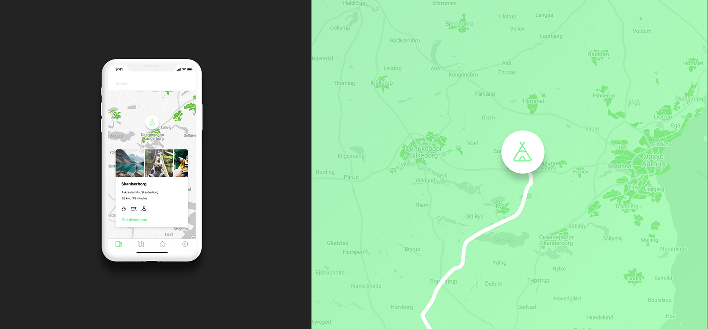 design app UI ux ios map dark application Work  android