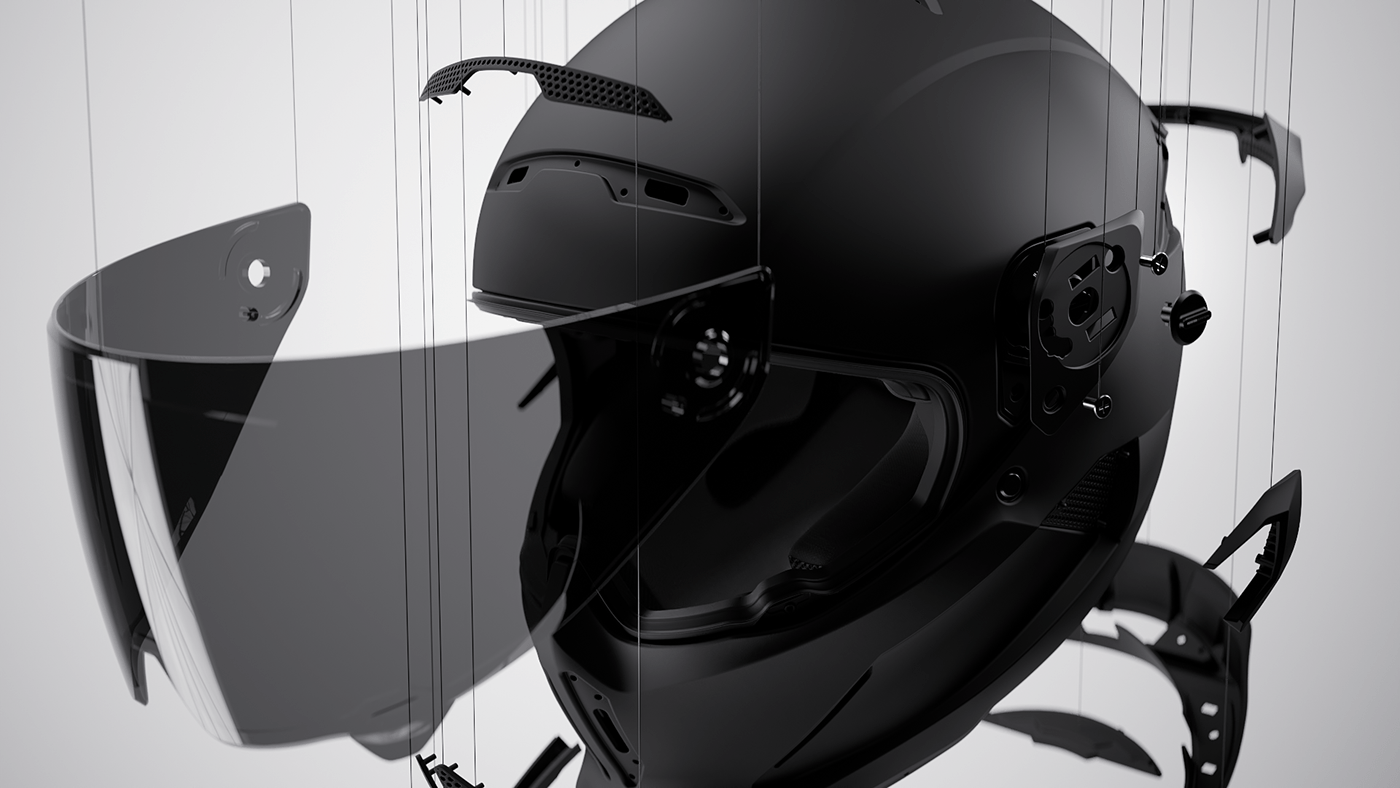 After effect art direction  CG CGI cinema 4d design Helmet redshift rendering vfx