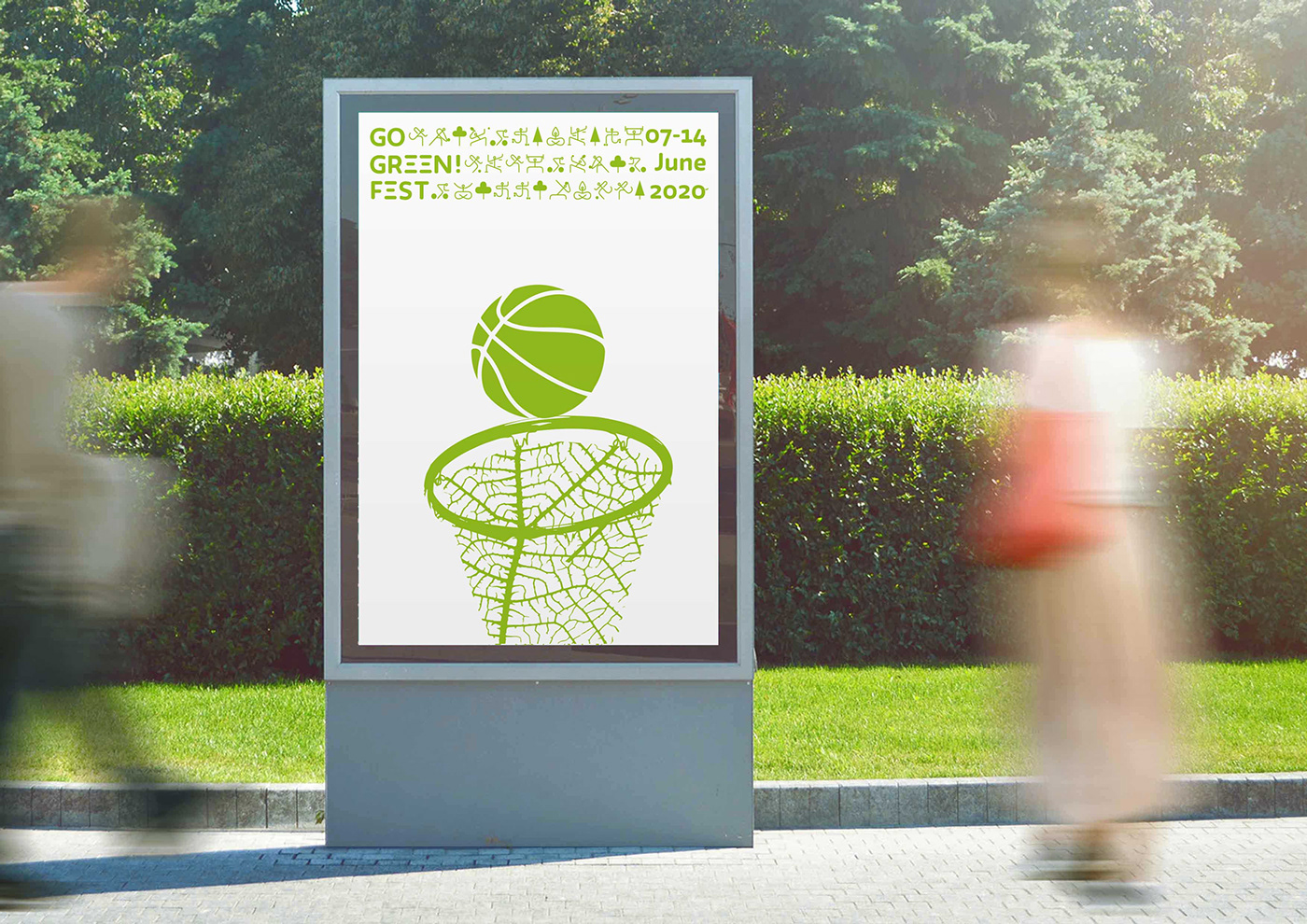 identity branding  graphic design  Sport festival identity Park sport green sport pictogramms fest animation 