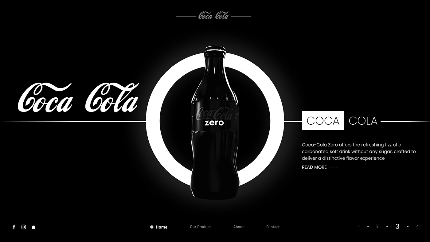 Coca Cola landing page figma design Figma trending design TRENDING Modern Design UX design UI/UX cocacolazero