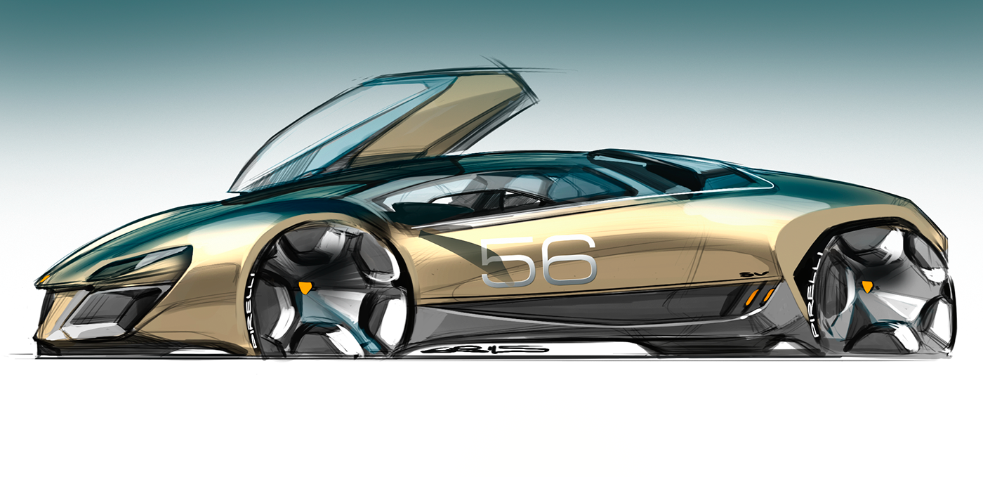 Car design sketches 6 on Behance
